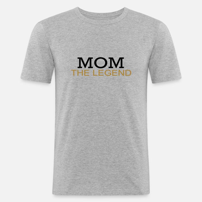 RansaiDesign - Männer Slim Fit T-Shirt - Grau meliert