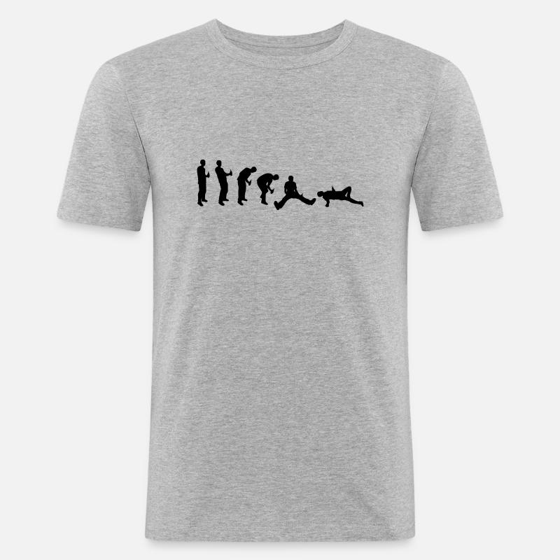 Drunk evolution - Men's Slim Fit T-Shirt - heather grey