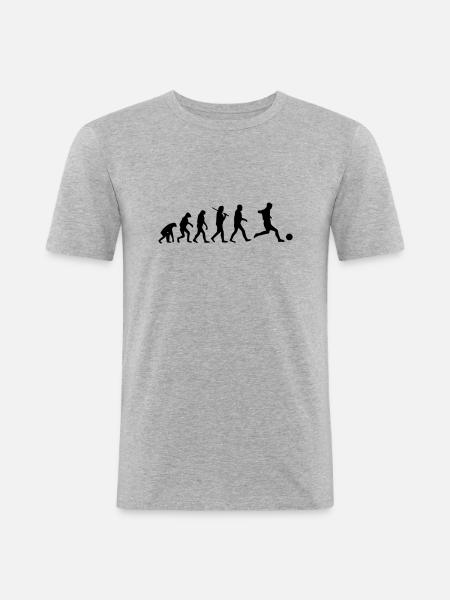 Fußball - Männer Slim Fit T-Shirt - Grau meliert
