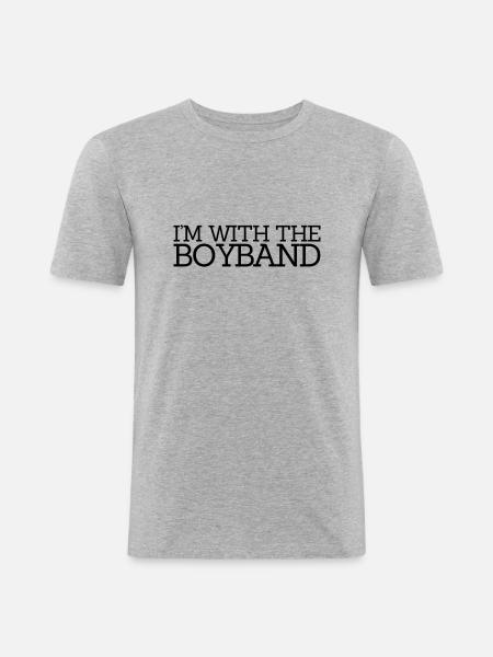 I'm With The Boyband - Men's Slim Fit T-Shirt - heather grey