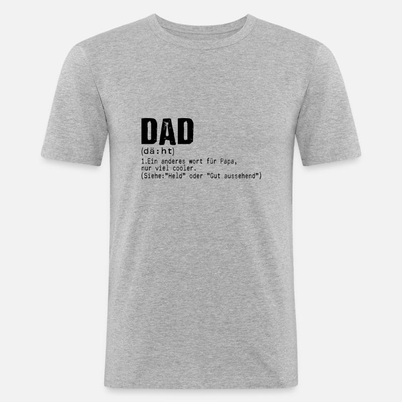 Bester Papa, Dad ,vater,vati geschenk - Männer Slim Fit T-Shirt - Grau meliert