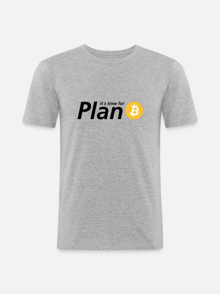 Time for plan B - Men's Slim Fit T-Shirt - heather grey