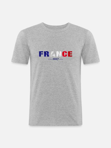 Evènement - T-shirt près du corps Homme - gris chiné