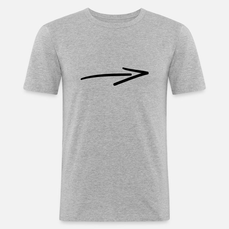 Pfeil Symbol 16 Zeichenfläche 16 - Männer Slim Fit T-Shirt - Grau meliert