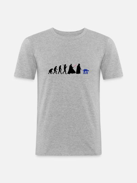 EVOLUTION DARK VADOR - T-shirt près du corps Homme - gris chiné