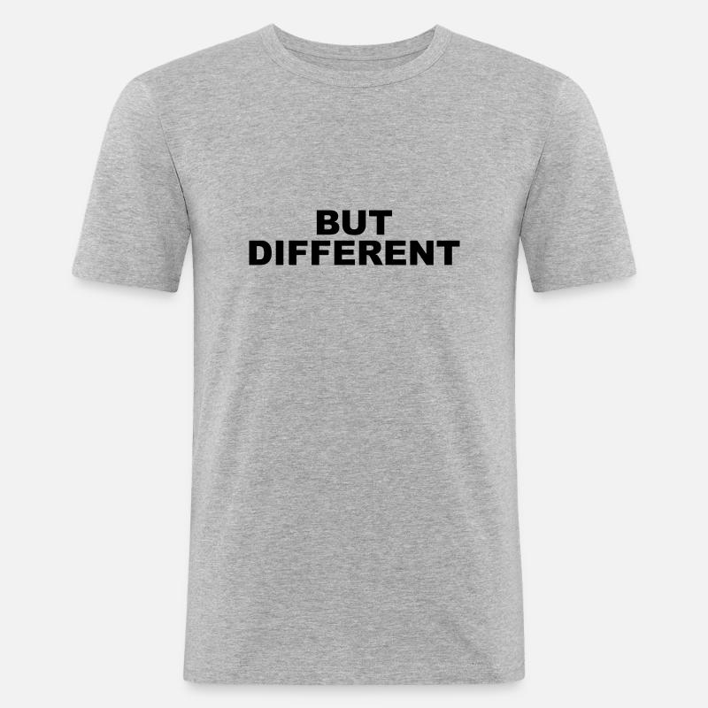 Same Same but different - Männer Slim Fit T-Shirt - Grau meliert