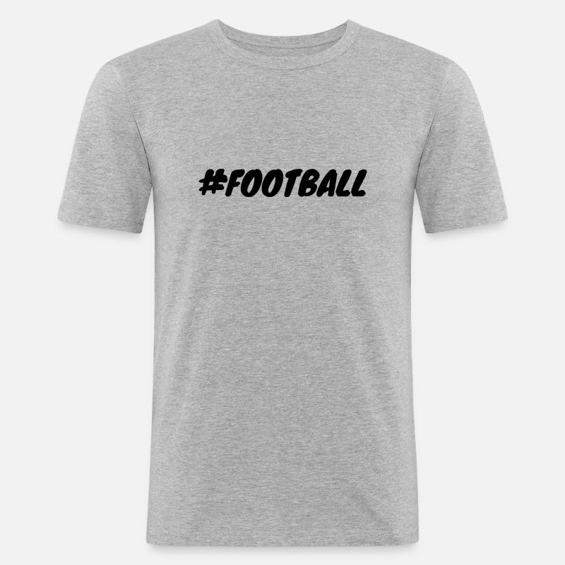FUSSBALL Geschenkidee Humor - Männer Slim Fit T-Shirt - Grau meliert