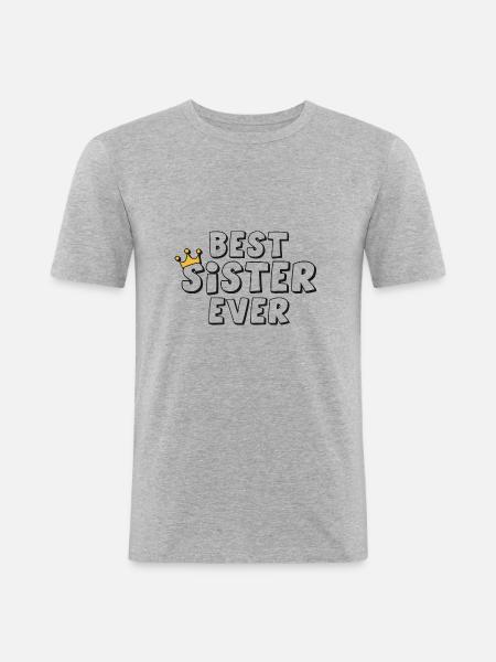 Best Sister Ever - Men's Slim Fit T-Shirt - heather grey