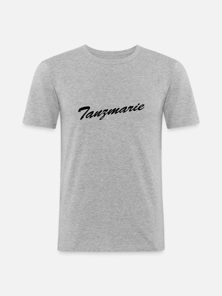Tanzmarie - Männer Slim Fit T-Shirt - Grau meliert