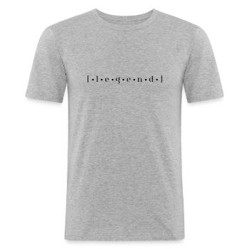 Legende - Männer Slim Fit T-Shirt - Grau meliert - Vorne - Nik (191cm)