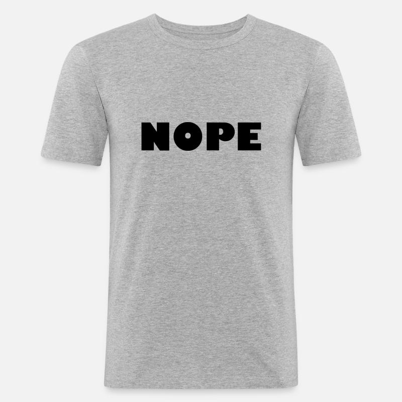 NOPE - Men's Slim Fit T-Shirt - heather grey