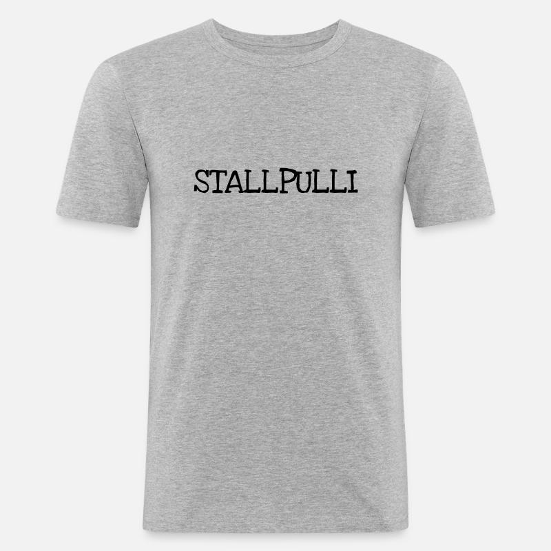Stallpulli stallpulli - T-shirt près du corps Homme - gris chiné