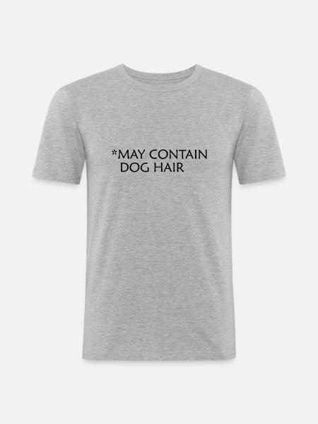 Dog Hund - Männer Slim Fit T-Shirt - Grau meliert