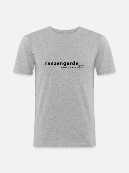 Ranzengarde im Einsatz - Männer Slim Fit T-Shirt - Grau meliert