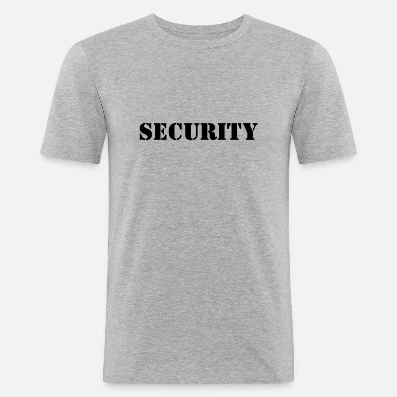 Security Design 5 - Männer Slim Fit T-Shirt - Grau meliert
