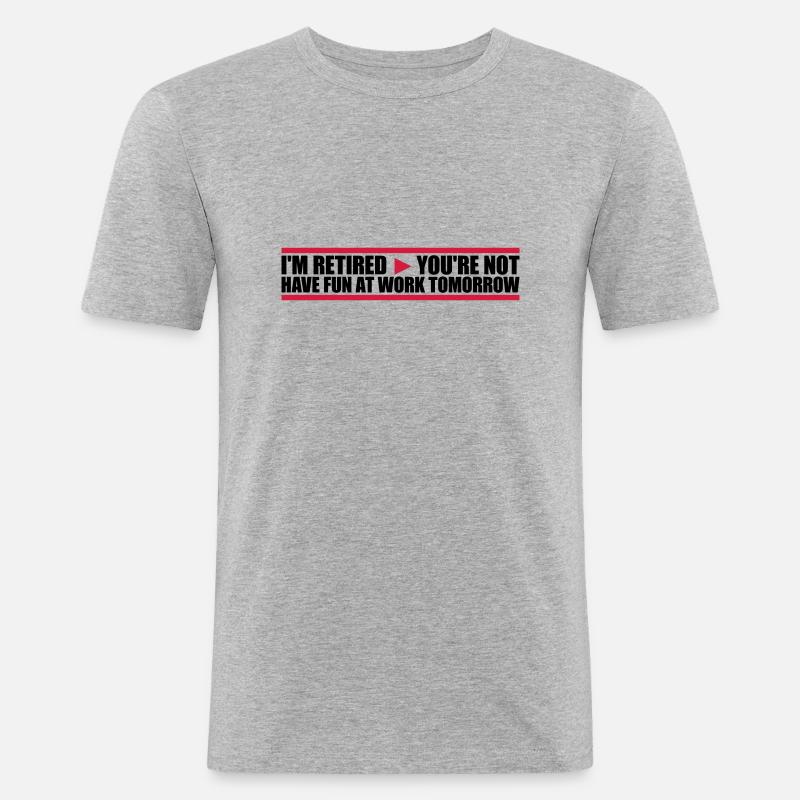 have fun at work - Männer Slim Fit T-Shirt - Grau meliert
