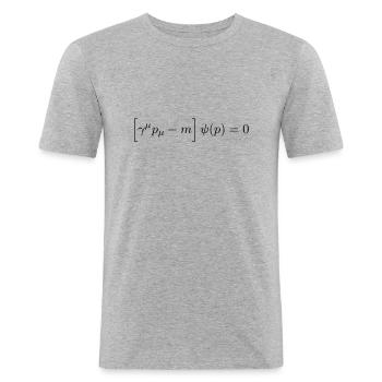 dirac - Men's Slim Fit T-Shirt - heather grey - Front - Nik (191cm)