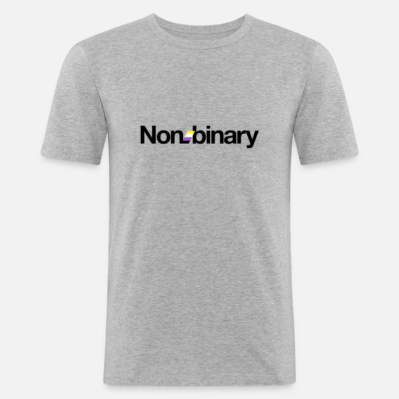 Non-binary - Men's Slim Fit T-Shirt - heather grey