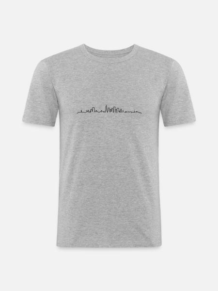 Skyline - San Francisco - Männer Slim Fit T-Shirt - Grau meliert