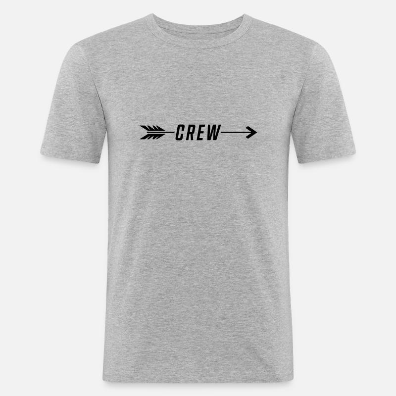 Flèche de l’équipage - T-shirt près du corps Homme - gris chiné