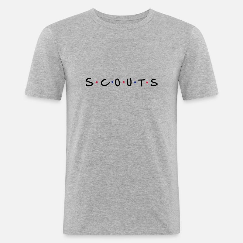 Scouts - Männer Slim Fit T-Shirt - Grau meliert