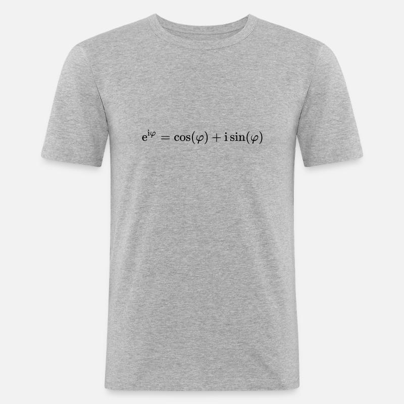 Euler's identity - Men's Slim Fit T-Shirt - heather grey