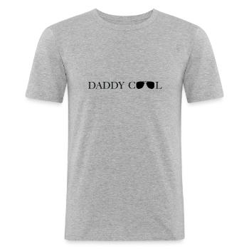 Daddy Cool - ideal gift for the cool dad - Men's Slim Fit T-Shirt - heather grey - Front - Nik (191cm)
