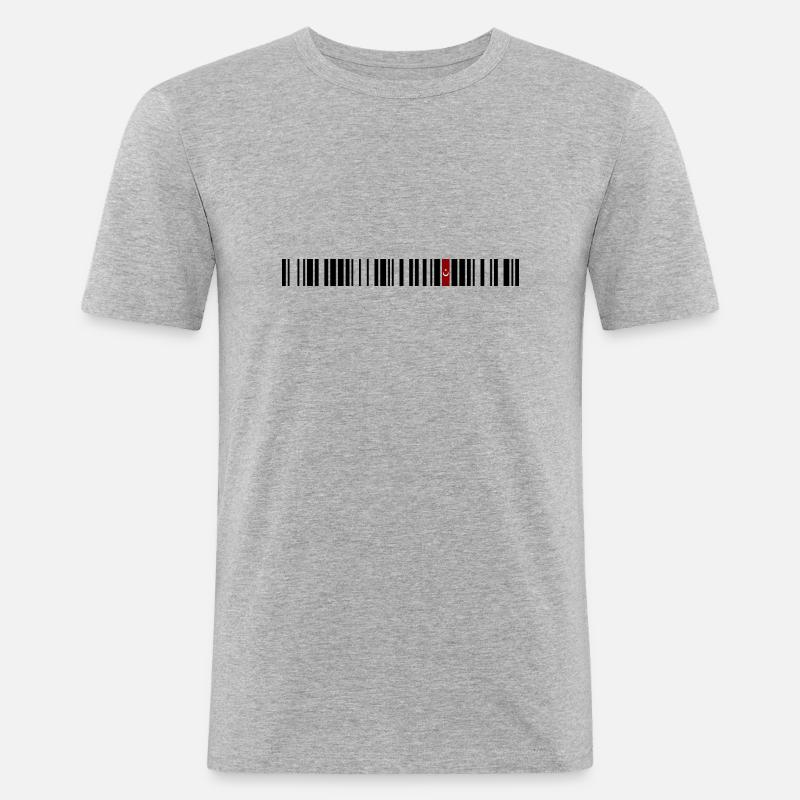 Mugla - Männer Slim Fit T-Shirt - Grau meliert