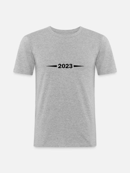 2023 - Men's Slim Fit T-Shirt - heather grey