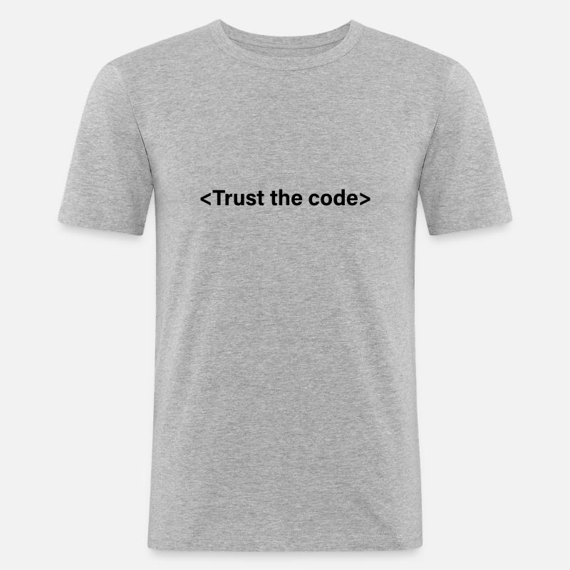 Trust the Code - Men's Slim Fit T-Shirt - heather grey