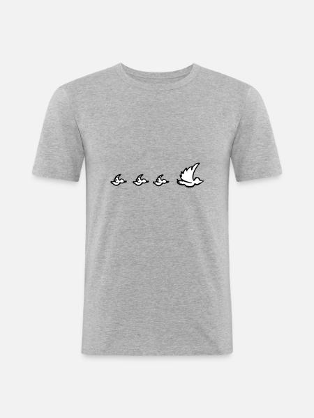 Animals - Bird family - sw - Men's Slim Fit T-Shirt - heather grey