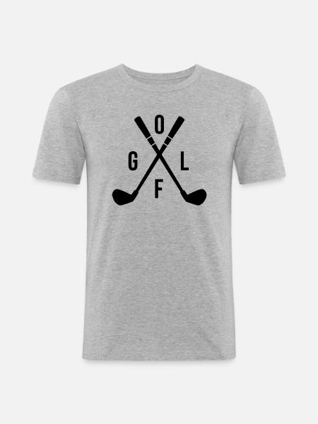 golf - Männer Slim Fit T-Shirt - Grau meliert