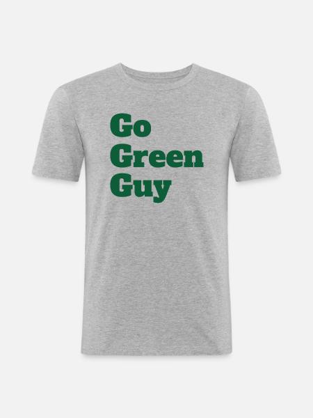 écolo - T-shirt près du corps Homme - gris chiné