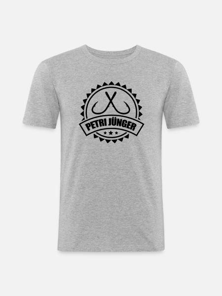 petrijünger - Männer Slim Fit T-Shirt - Grau meliert