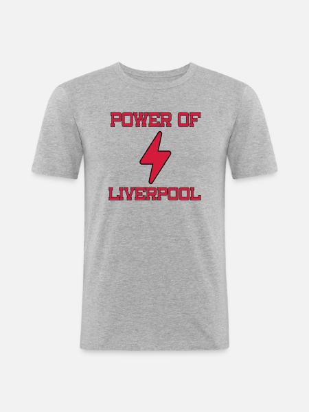 Power of LIVERPOOL - Men's Slim Fit T-Shirt - heather grey