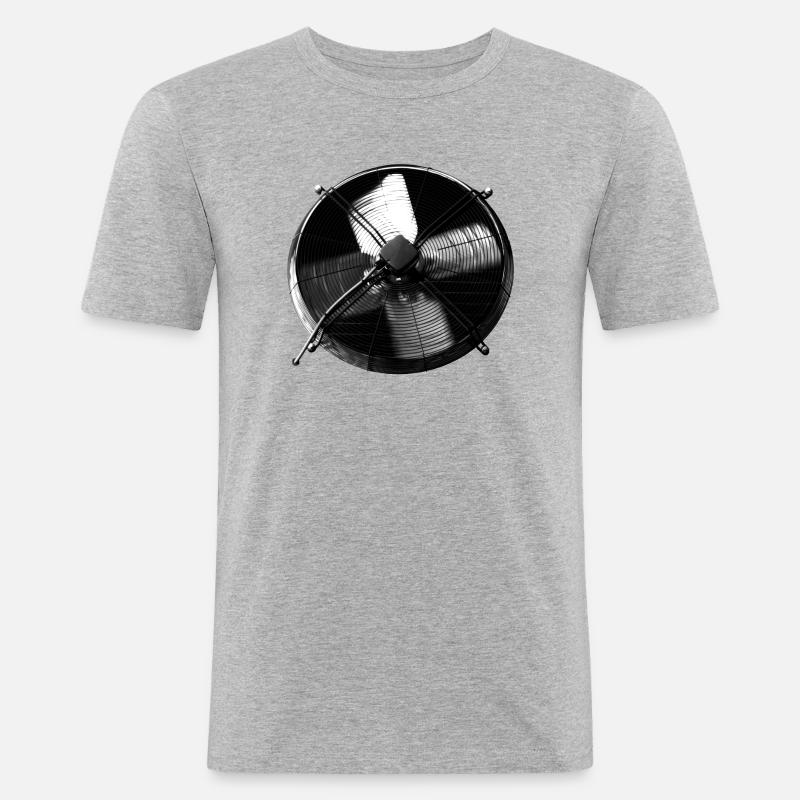 VENTILATOR - Männer Slim Fit T-Shirt - Grau meliert