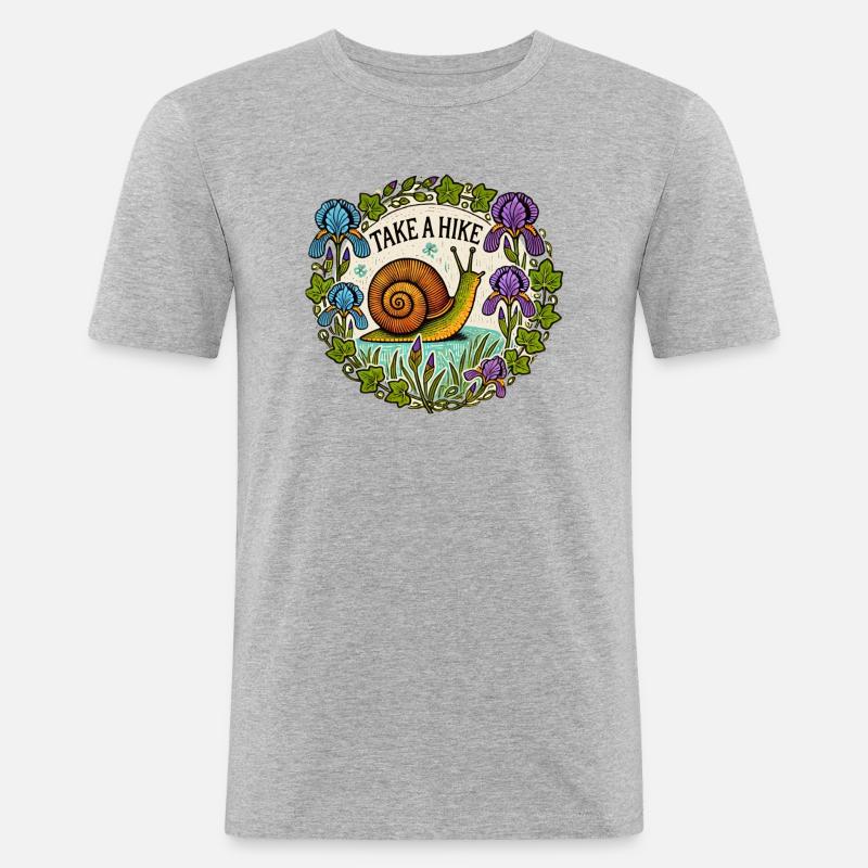 Machen Sie eine Wanderung - Männer Slim Fit T-Shirt - Grau meliert