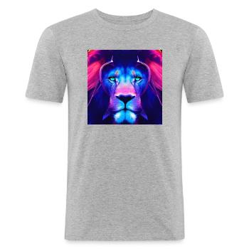 Fantasy Warrior - T-shirt près du corps Homme - gris chiné - Devant - Nik (191cm)