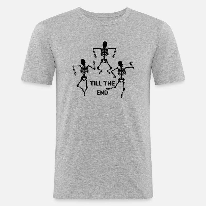 Dancing Dance Music - Männer Slim Fit T-Shirt - Grau meliert