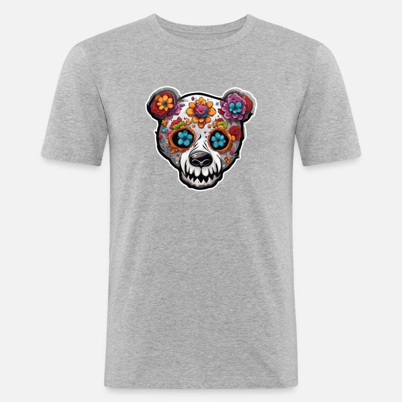 Teddybär / Kuscheltier / Stofftier / Geschenkidee - Männer Slim Fit T-Shirt - Grau meliert