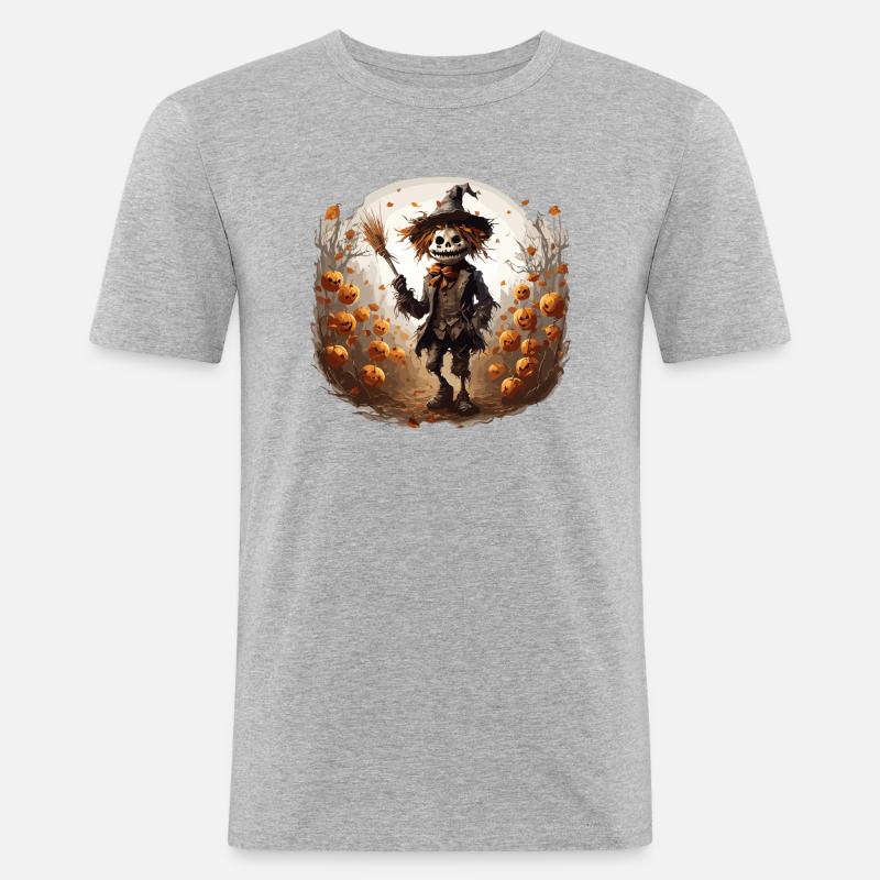Vogelscheuche / Erntehelfer / Maisfeld / Feld - Männer Slim Fit T-Shirt - Grau meliert