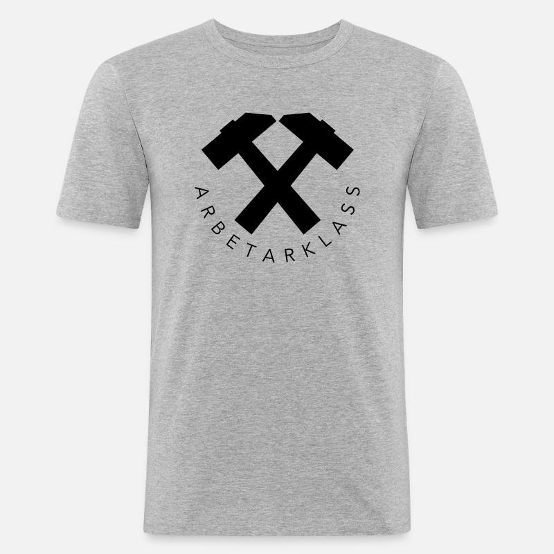 Arbeiterklasse - Männer Slim Fit T-Shirt - Grau meliert