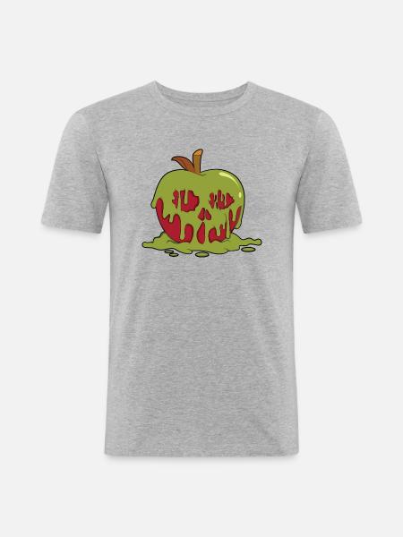 Apple poisoned - Men's Slim Fit T-Shirt - heather grey