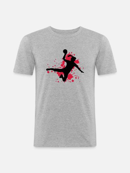 frauenhandball - Men's Slim Fit T-Shirt - heather grey