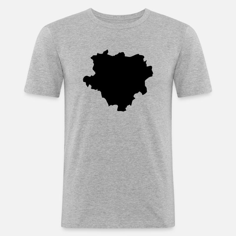 dortmund karte map 1 - Männer Slim Fit T-Shirt - Grau meliert