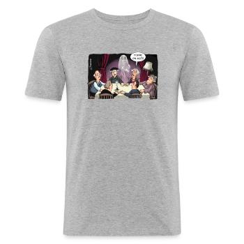 Seance 'You re on Mute' - Men's Slim Fit T-Shirt - heather grey - Front - Nik (191cm)