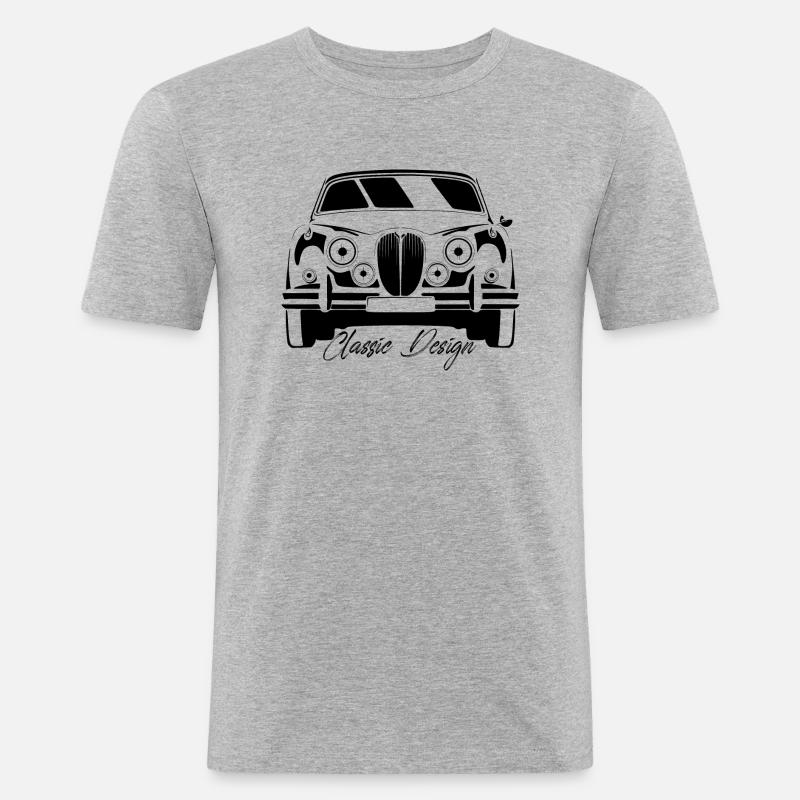 KLASSISCHES ENGLISCHES AUTO - MK2 - Männer Slim Fit T-Shirt - Grau meliert