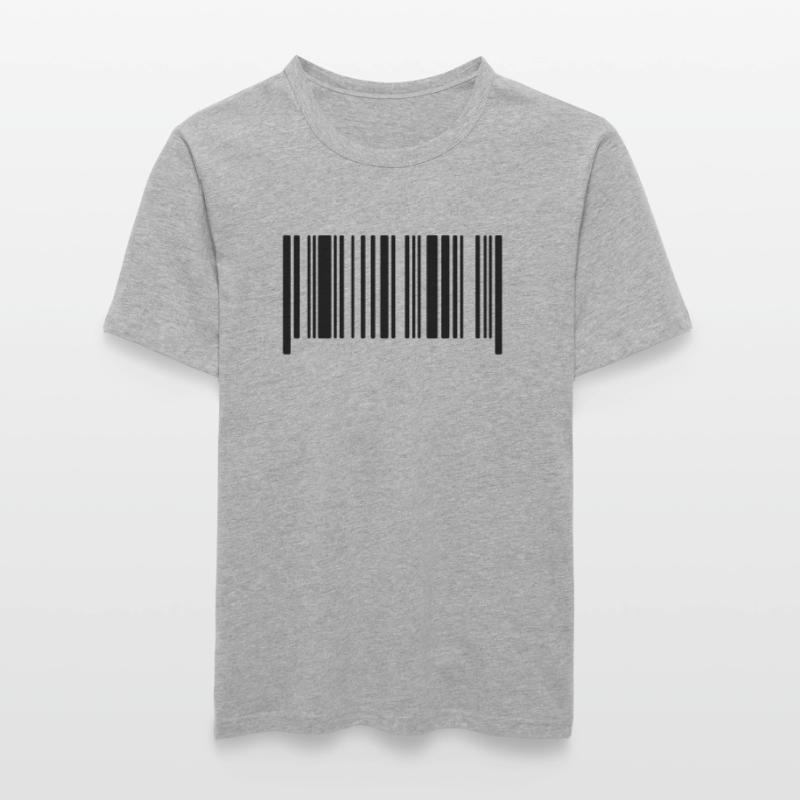 Code à barres sans texte modèle de code à barres de code vierge T-shirt près du corps Homme