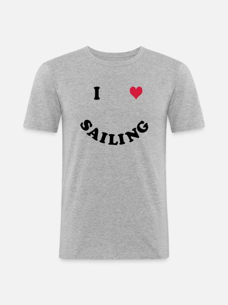 Sail - Men's Slim Fit T-Shirt - heather grey