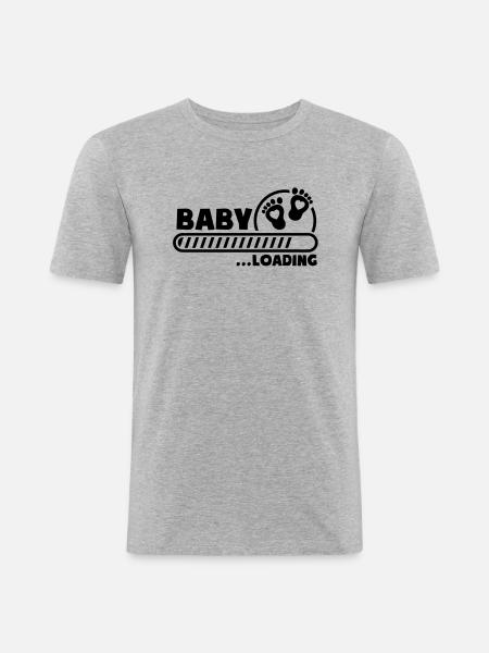 baby_loading_g1 - T-shirt près du corps Homme - gris chiné